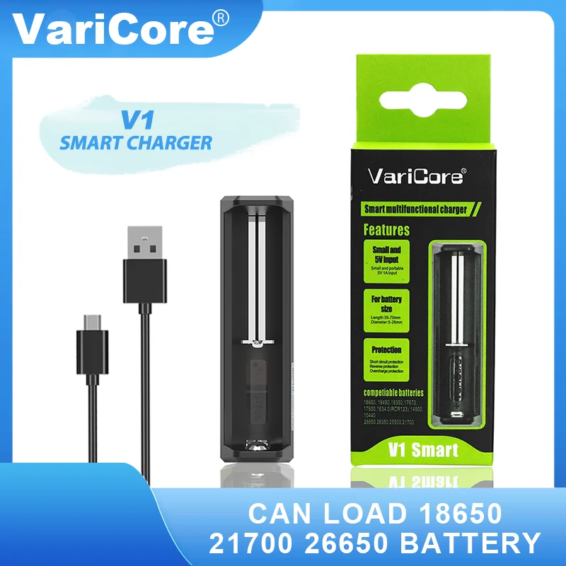 VariCore V20i V1 18650 1.2V 3.7V 3.2V 3.85V AA / AAA 18350 26650 10440 14500 16340 25500 NiMH Pin Lithium Sạc