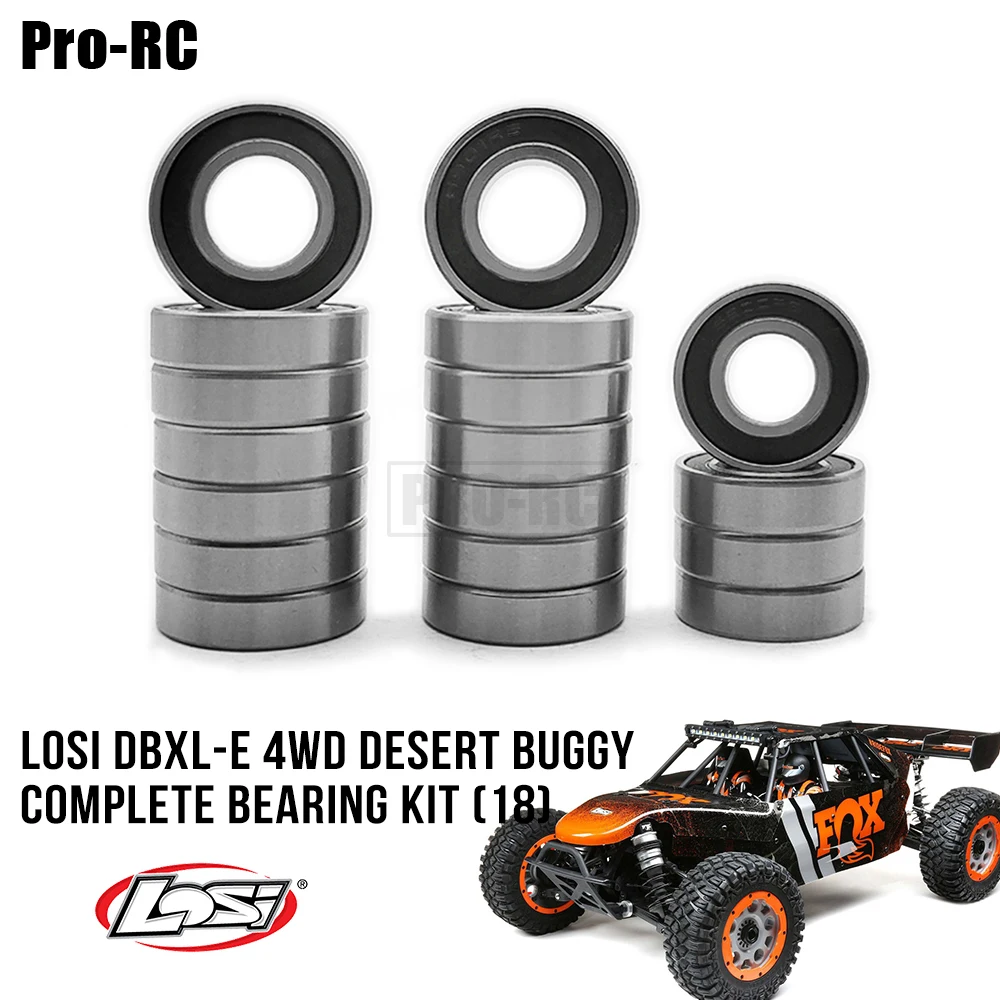 

For Losi 1/5 DBXL-E 4WD Desert Buggy Complete Bearings Kit (18Pcs) Rc Car Upgrade Parts