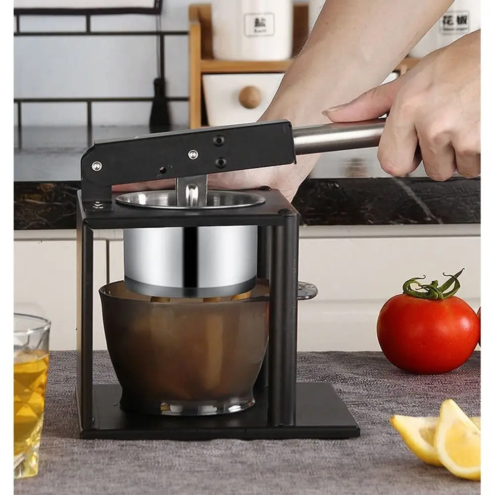 

Stainless Steel Manual Juice Extractor Thickened Hand Press Manual Juicer with Rod Heavy Duty Fruit Juicer for Home