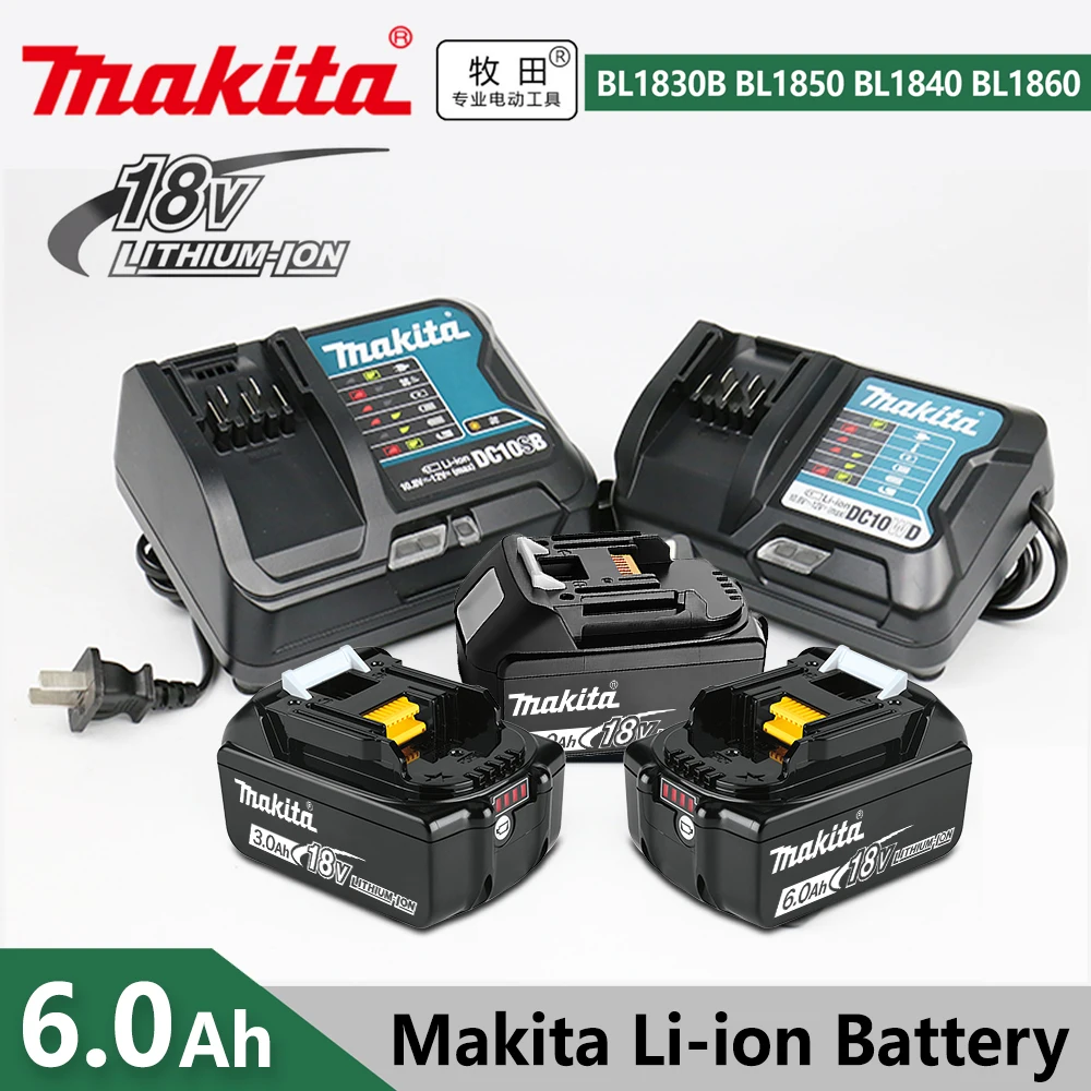 

Makita 5,0 Ач/6,0 Ач 18 в перезаряжаемая литиевая батарея 18 в сверло сменные батареи BL1860 BL1830 BL1850 BL1860B литий-ионная батарея