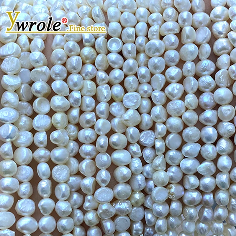 

5-6mm Baroque Transverse Hole Natural Freshwater Pearl Loose Spacer Beads for Jewelry Making DIY Bracelet Charms Accessories