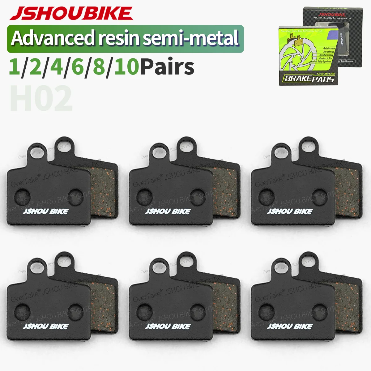 

JSHOUBIKE hydraulic disc brake pads Advanced semimetal Kevlar fiber copper wire for Hayes Prime Comp,Stoker Ryde Dyon Sport