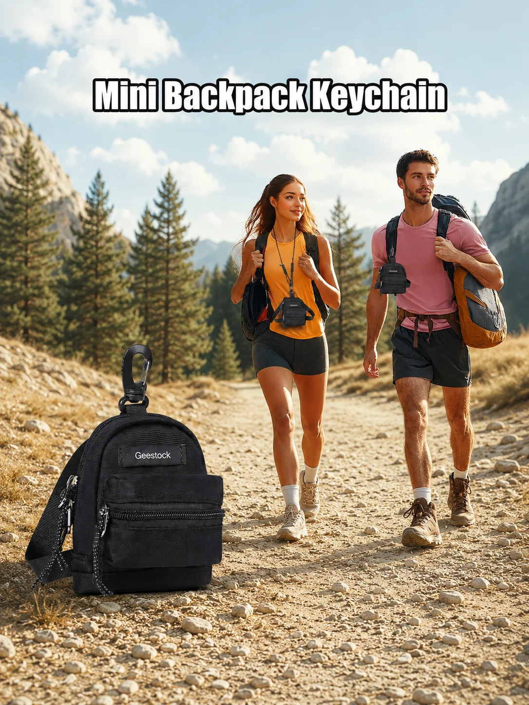 Mini Backpack Pouch with Adjustable Strap, Small Crossbody Neck Bag Multi Pocket Clip On EDC Pouch for Travel Walking