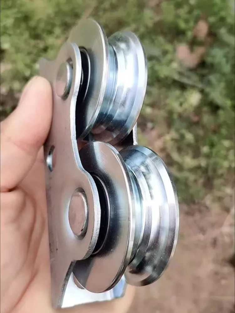 Dia60mm Sliding Door Courtyard Track Roller Gate V Pulley Window Wire Rope Double Wheel