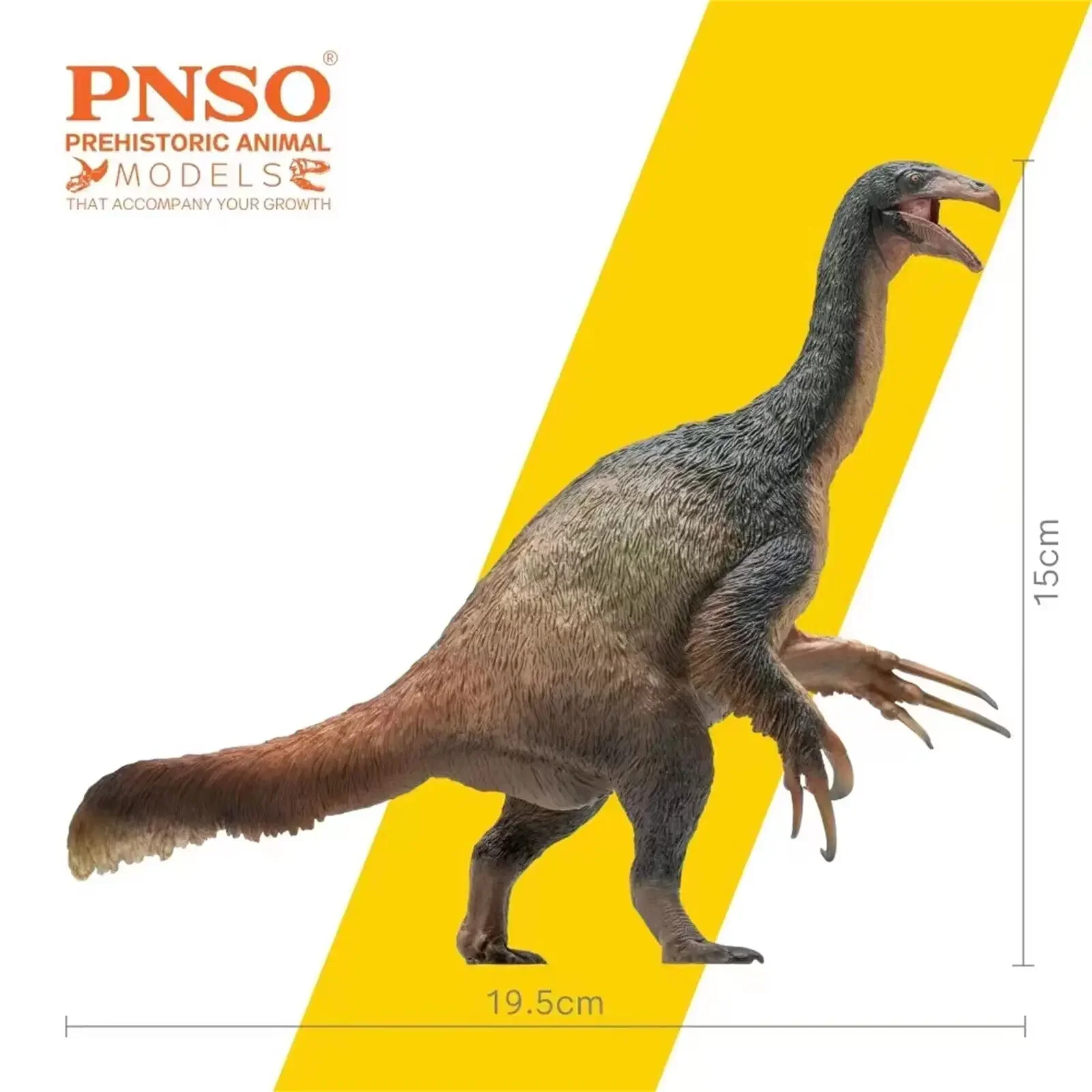 PNSO 65 Therizinosaurus Qingge Modell Tier Dinosaurier Abbildung Therizinosauridae Sammler Decor Realistische Pädagogisches Spielzeug Geschenk