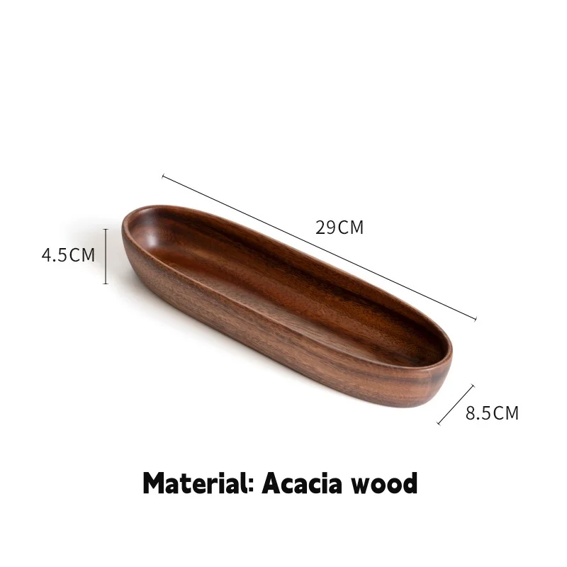 Walnut Wood Boat Shaped Bowl Creative Salad Bowl Fruit Bowl Mandarin Duck Plate Dishes Mixing Dough Bowls Food Bread Tray