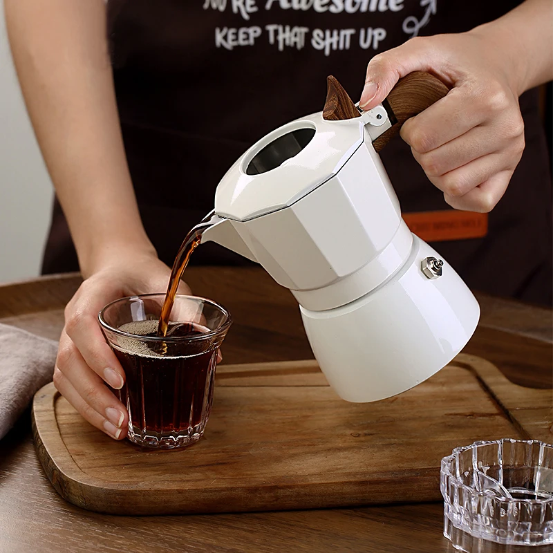 

Кофеварка для эспрессо с двойным клапаном, пустая крышка из алюминиевого сплава, 100 мл (2 чашки), кофейник, кофемашина для эспрессо, кофейная посуда