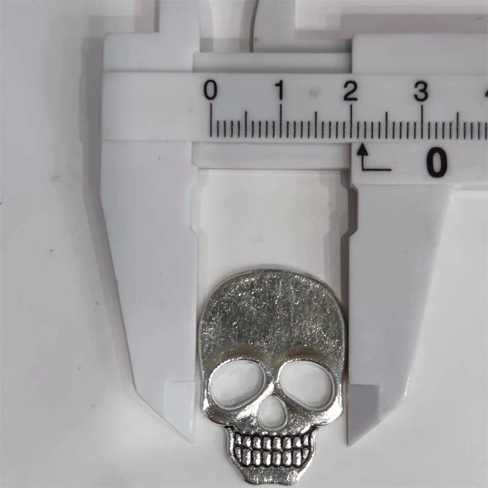 Retro Silver Hollow Out Skull Carving Metal Badge For Zippo Petrol Lighter DIY Handmade Decor Accessory Smoking Gadget