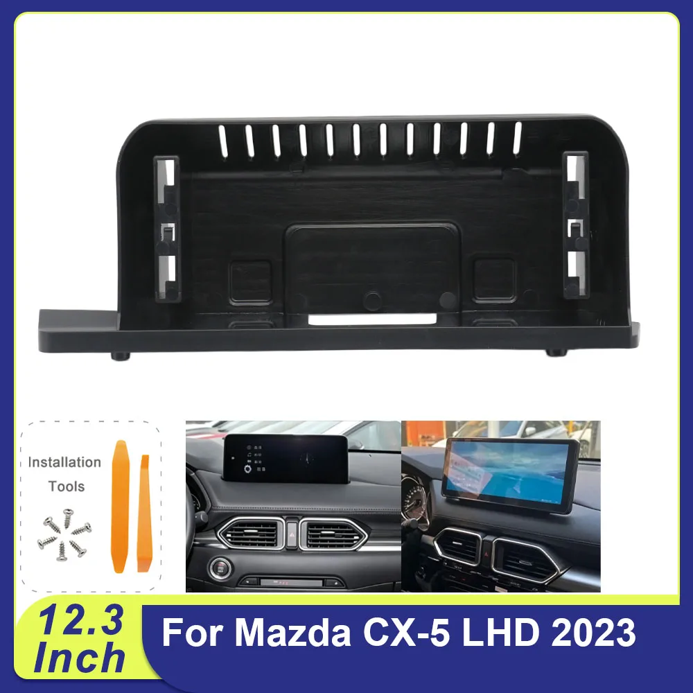 12.3 Inch Car Radio Fascia For Mazda CX-5 2023 LHD Android Stereo Dash Kit Frame With Canbus Harness