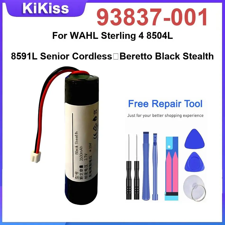 Battery 93837-001 For WAHL Black Stealth Chrome Cordless Magic Clip Senior Sterling 4 Super Taper Li-ion Polymer Batteries