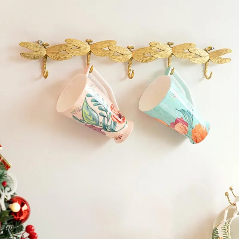 Hanging hanger wall hanging hanger brass creative dragonfly into the door porch long fitting room
