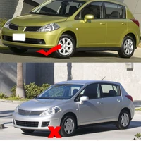 Para Nissan Tiida Latio 2005 2006 2007 2008 parachoques delantero de coche cubierta de luz antiniebla izquierda derecha accesorios de marco de capó de lámpara antiniebla