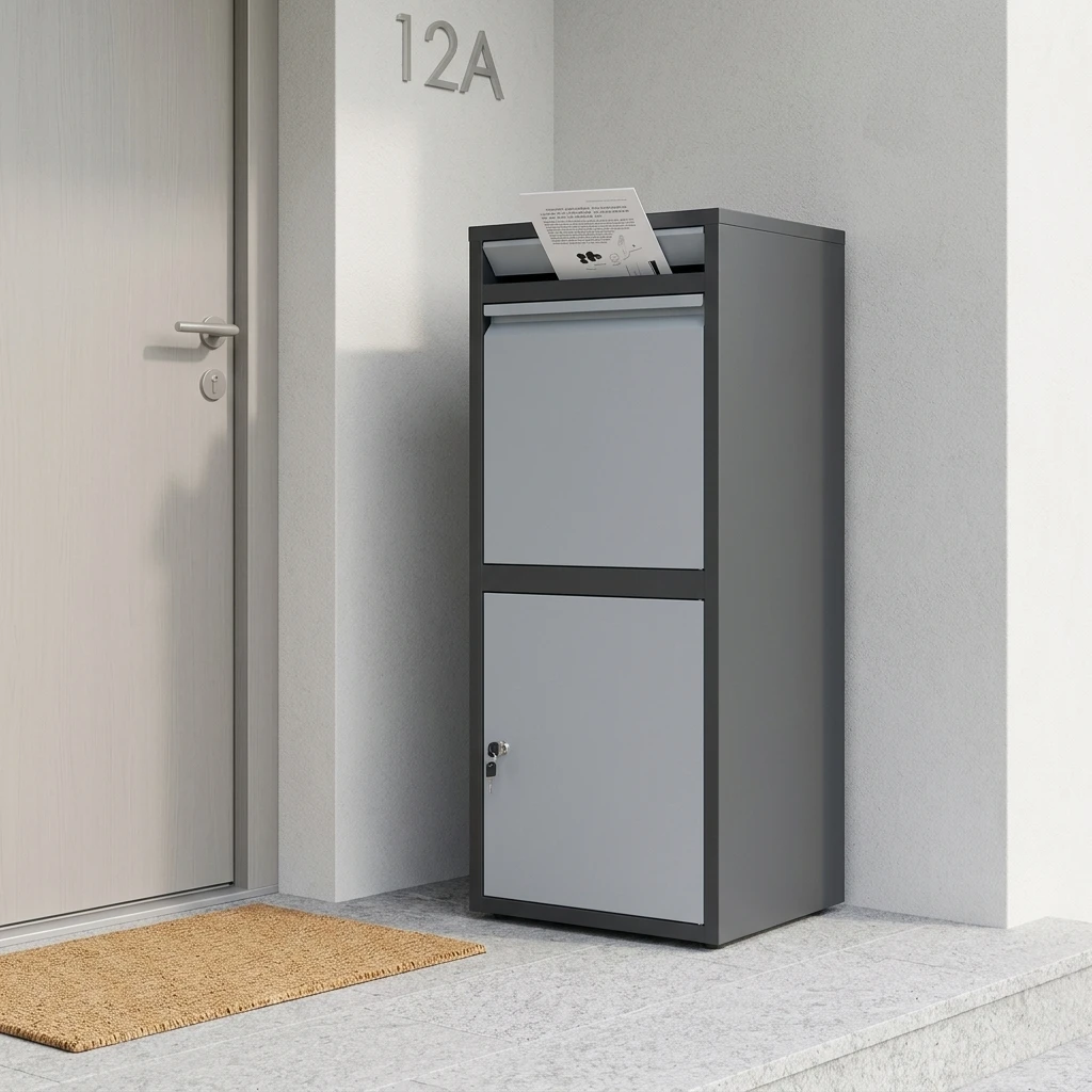 Metal Parcel Mailbox Outdoor Delivery Locker for Porch Package Vertical Package Cabinet, Parcel Boxes, Home Delivery Mailboxes.