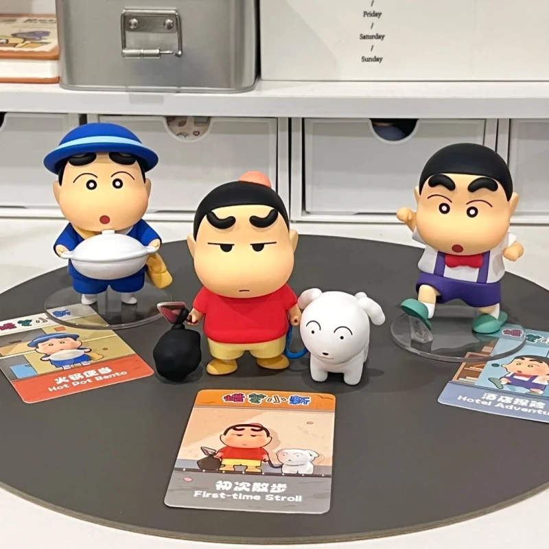 2026 Nowość TOPTOY Oryginalna Figurka Akcji Crayon Shin-chan Seria Dzień Dzienny Starożytnego Shin, Blind Box, Dekoracje Biurkowe z PVC