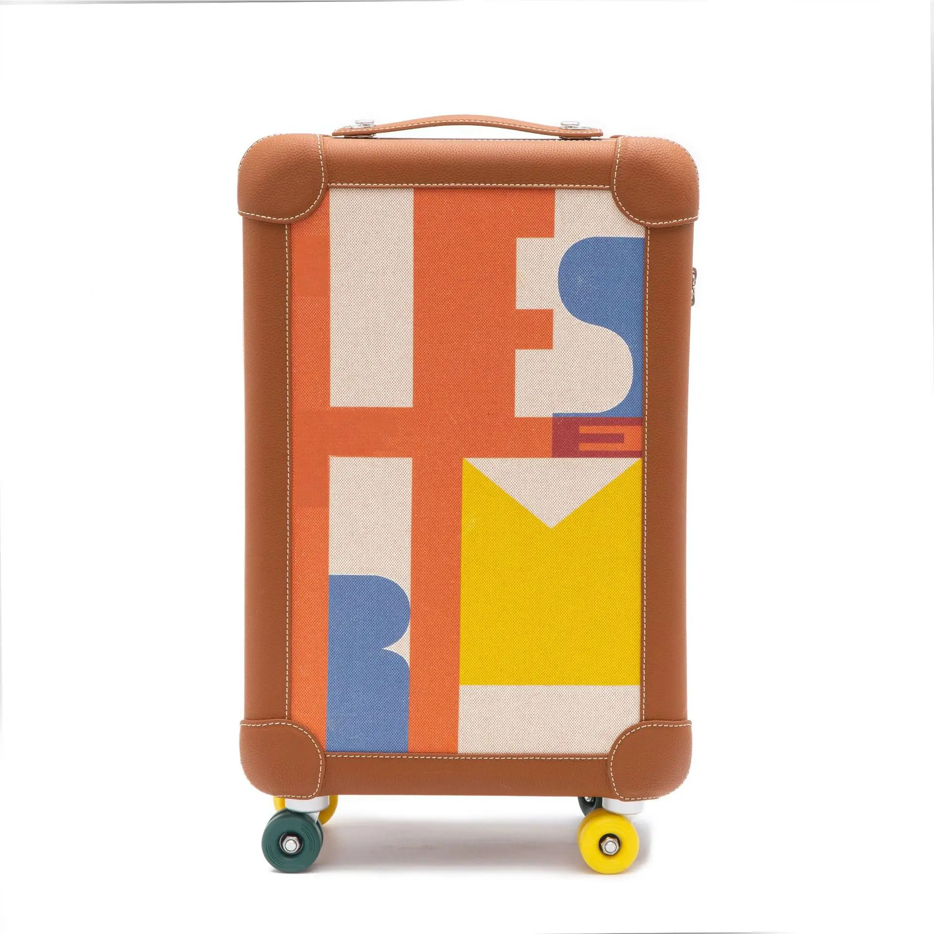 

New fashionable first-layer cowhide suitcase boarding silent universal wheel