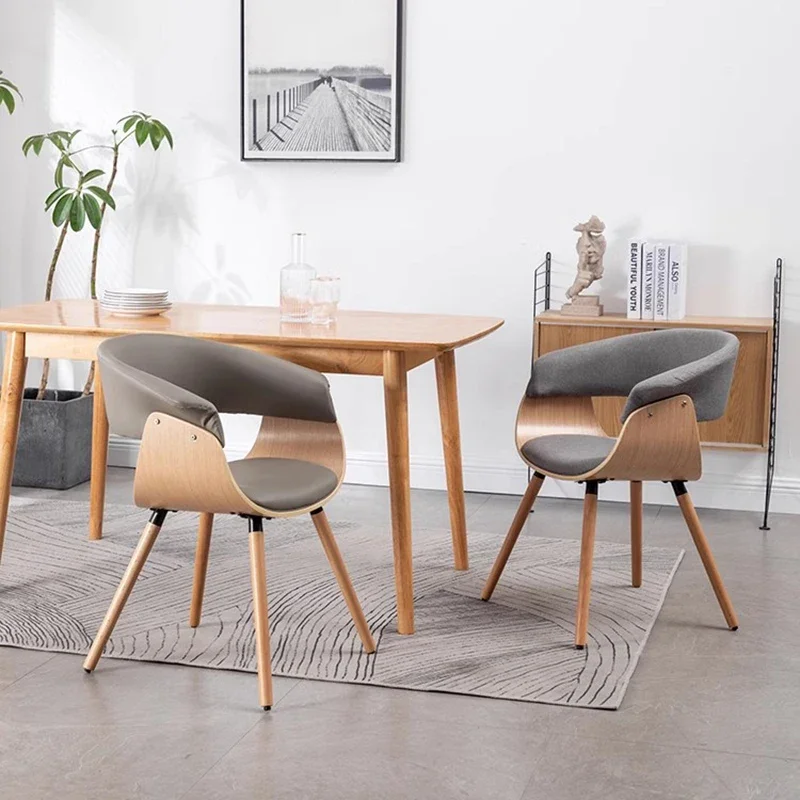 Comoda sedia da pranzo in legno balcone sedia da pranzo nordica da gioco ausiliaria elegante Hall Designer Fotel ogradowy Furniture