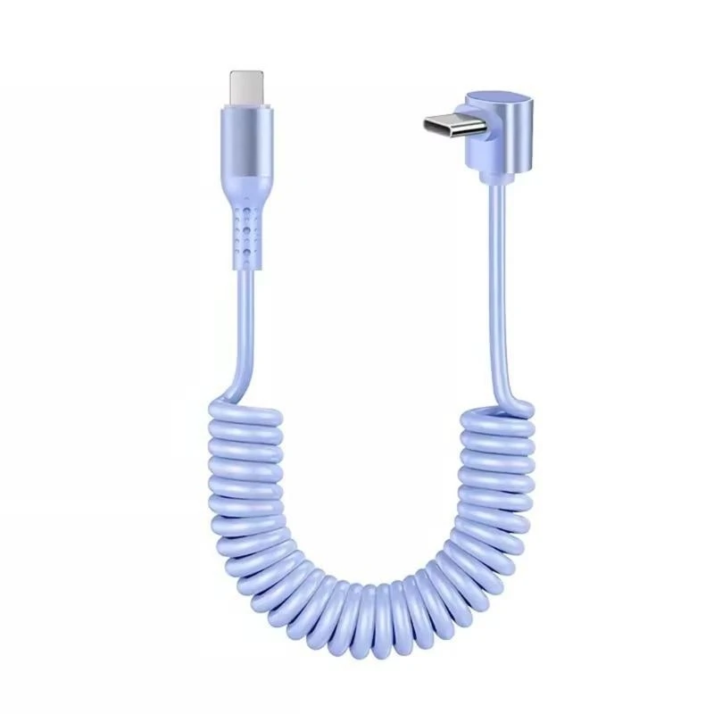 Câble USB C enroulé vers USB C PD100W Extension données rapide Conception