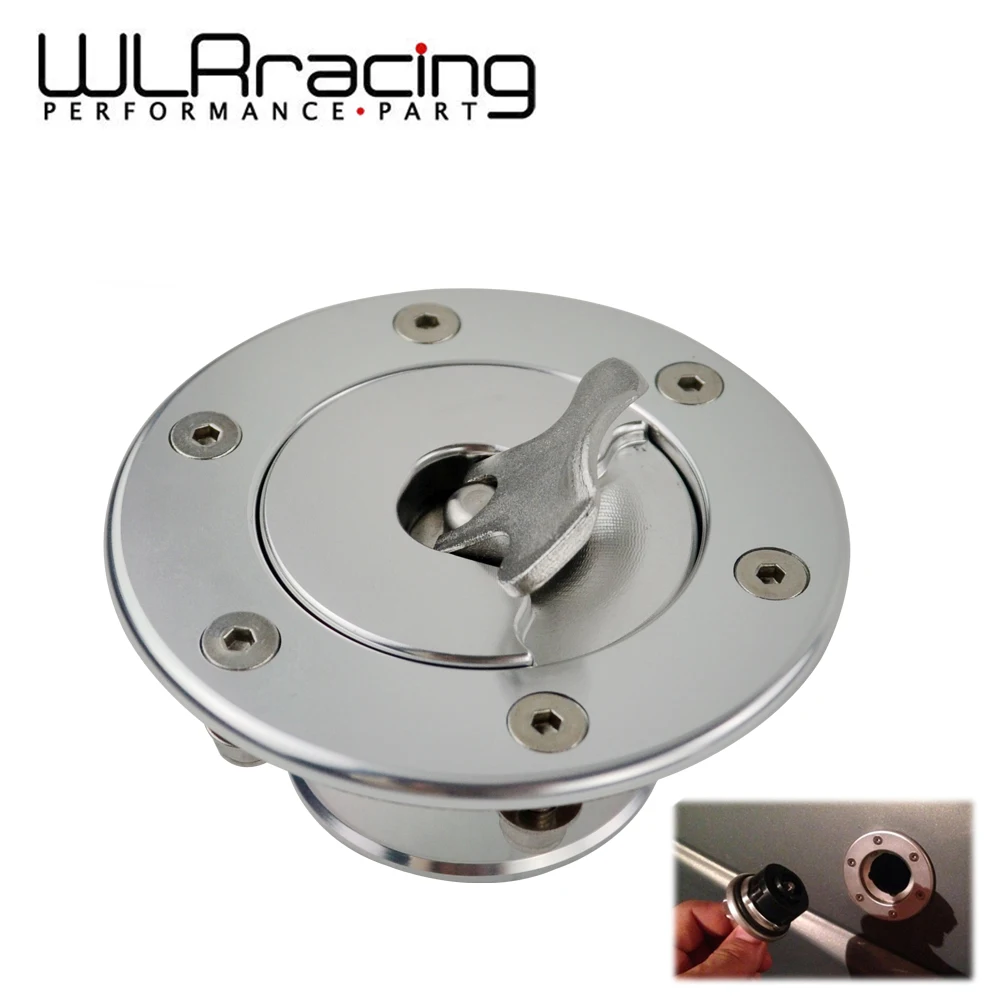 WLR - Aluminum Billet Fuel Cell / Fuel Surge Tank Cap Flush Mount 6 bolt Surface Oxidation Opening ID 35.5mm