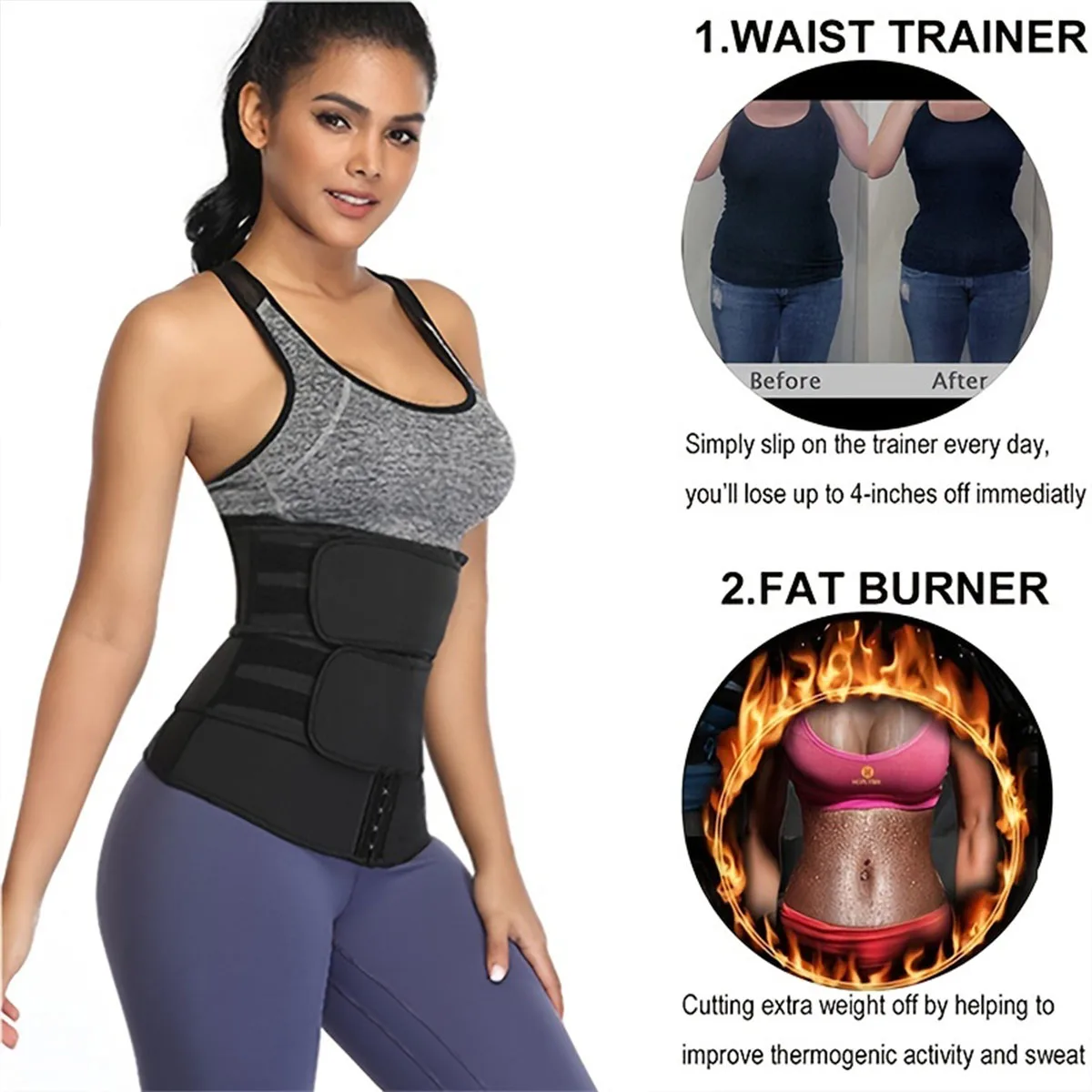 Waist Training Belt for Women-Waist Tightener-Fitness Shaping Belt-Exercise Belt