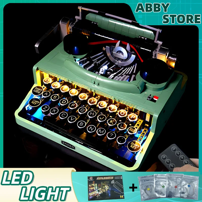 RC DIY LED Light Kit For LEGO 21327 Mechanical Typewriter Building Block Set（Only LED Light,Without Blocks Model）