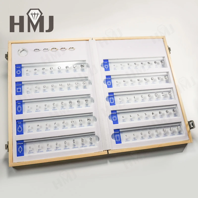 Jewelry Setting Gemstones Size Diamond Carat Ring Sizer Tester Guideline Tools Comparison Jewerly Dealer Tools Set Top Quality