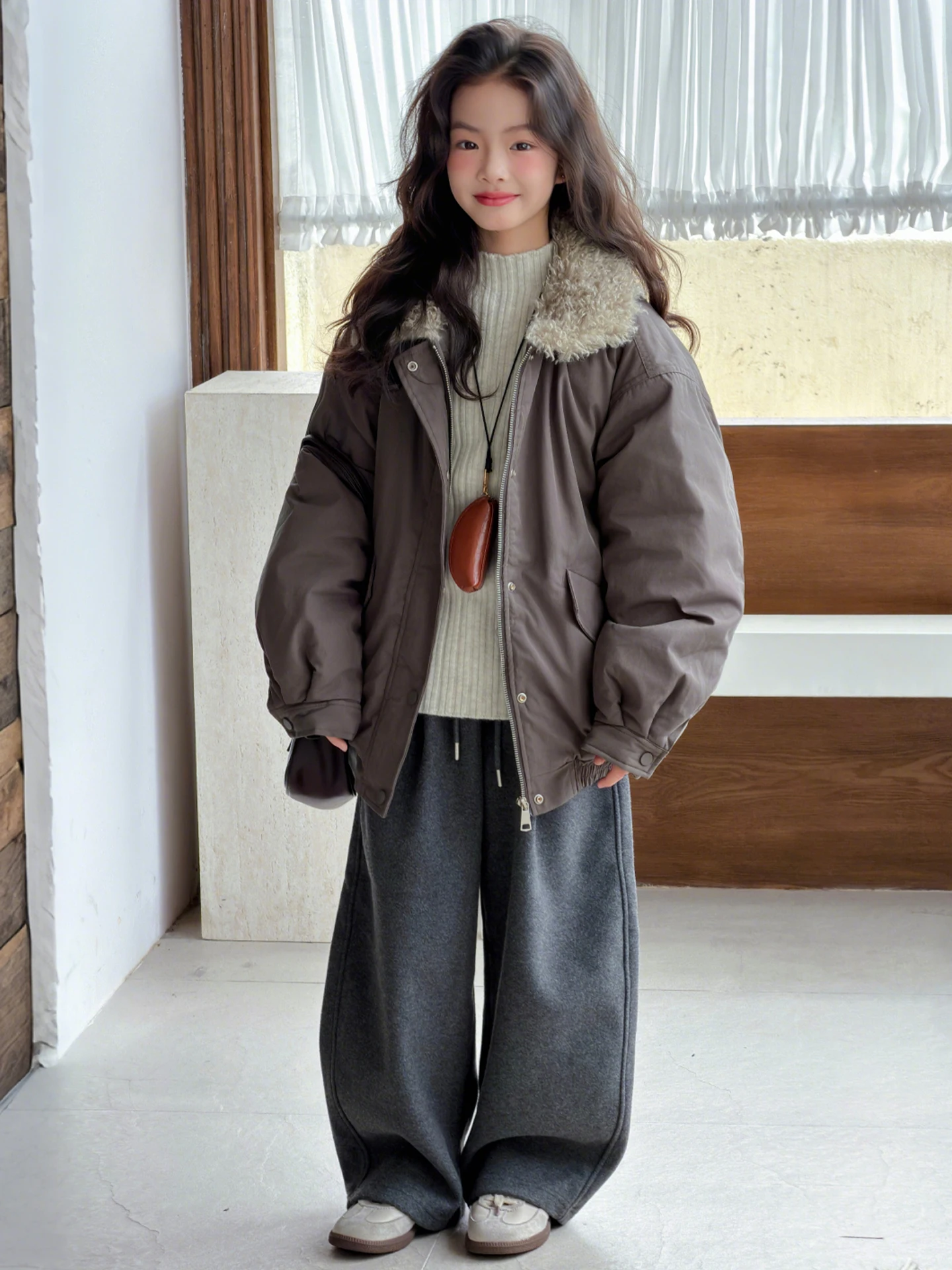 

Утепленная хлопковая парка для девочек, зимняя куртка, детская осенне-зимняя верхняя одежда, повседневная, на молнии, в корейском стиле