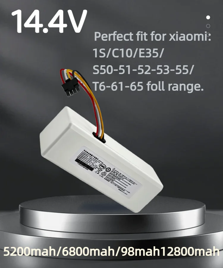 

Superior for Xiaomi Robot Battery1C P1904-4S1P-MM Mijia Mi Vacuum Cleaner Sweeping Mopping Robot Backup Battery 5.2Ah-12.8Ah