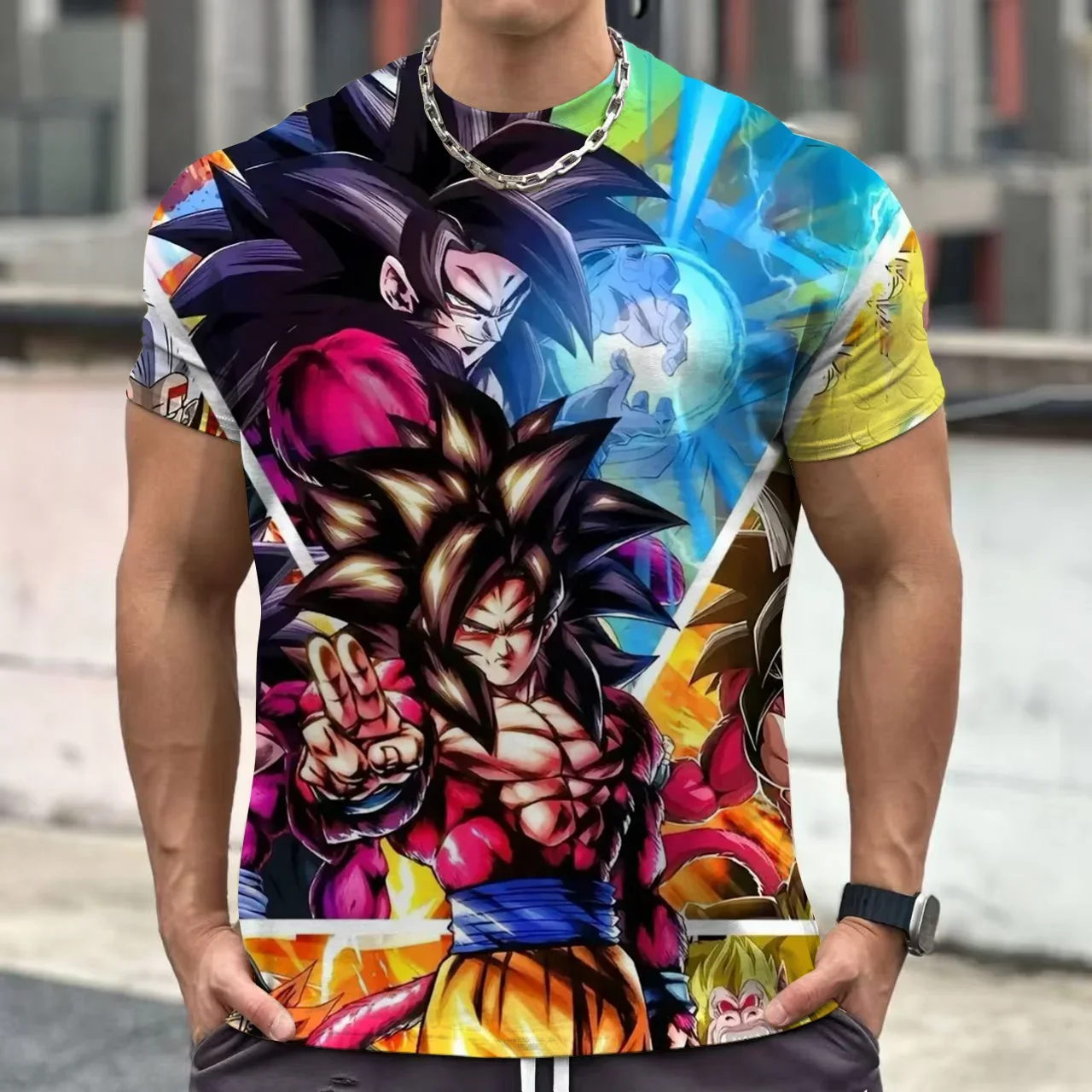 

2025 Dragon Ball Goku Cosplay T Shirts Super Saiyan Boys Kids Clothes Short Sleeve T-shirt White Black Orange Breathable T-shirt