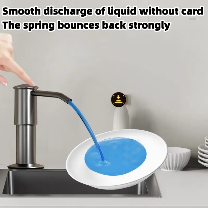 

Hand Press Soap Liquid Pump Plastic Soap Dispenser for Sink Kitchen Counrtertop Dishes Dispenser with Extention Tube Accessories