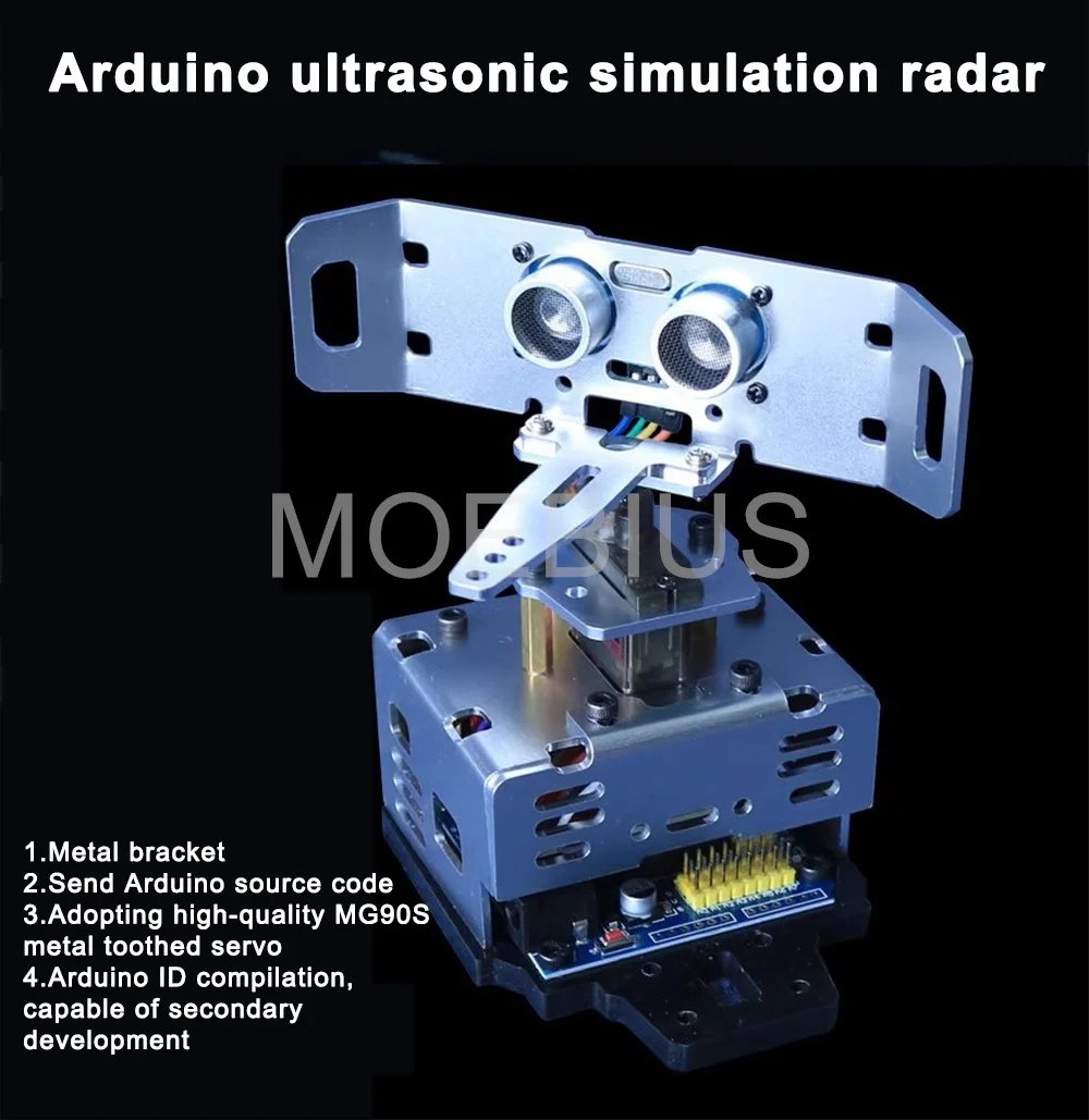 Moebius Ultraschall-Radar warner kompatibel mit Arduino Programmier spielzeug DIY Stiel Kit