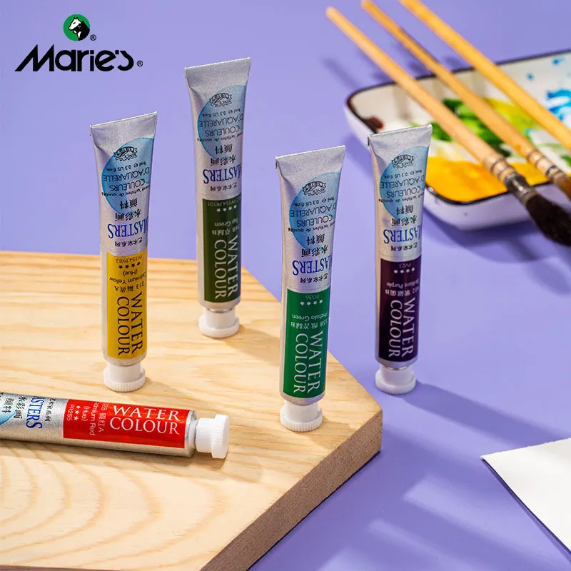 Marie’s Masters Water Color 9ml Tube For Concentrated Color, Pure Pigments, High Lightfastness Ratings Craft Paint for Artists