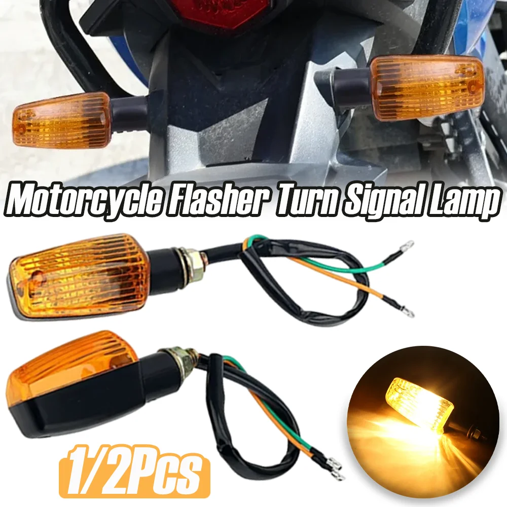 

1/2Pcs Versatile Motorcycle Flasher Turn Signal Lamp 12V Functional Indicator Light Amber Blinker Moto Equipment Accessories