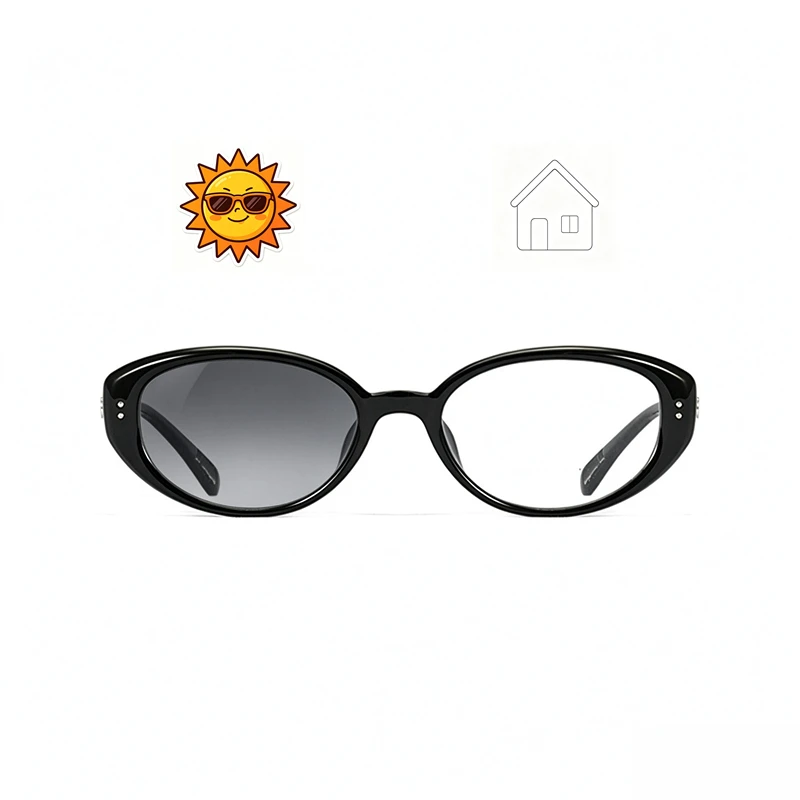 Women's cat eye photochromic myopia sunglasses finished prescription glasses tortoiseshell frame multifunctional myopia glasses