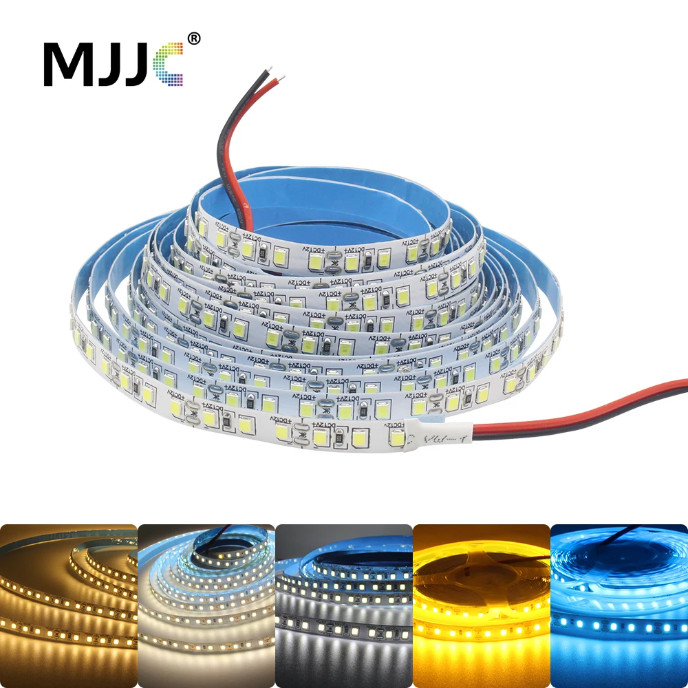 5M 12V SMD2835 diody na wstążce 120Leds/m 8mm PCB elastyczna wstążka ciepła chłodna biała lodowy blękit złoty żółty Marrs zielony pasek oświetlenie