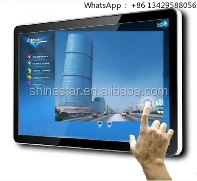 24 Inch Digital Interactive Ads Totem Touch Screen Player Android Kiosk