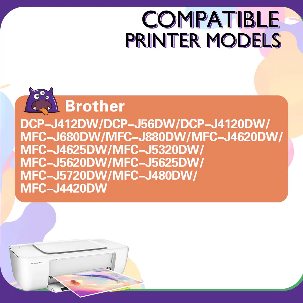 223XL Cartridge Replacement For Brother LC223 XL Ink Cartridge For DCP-J4120DW MFC-J4420DW/J4620DW 4625DW 5320DW Printer