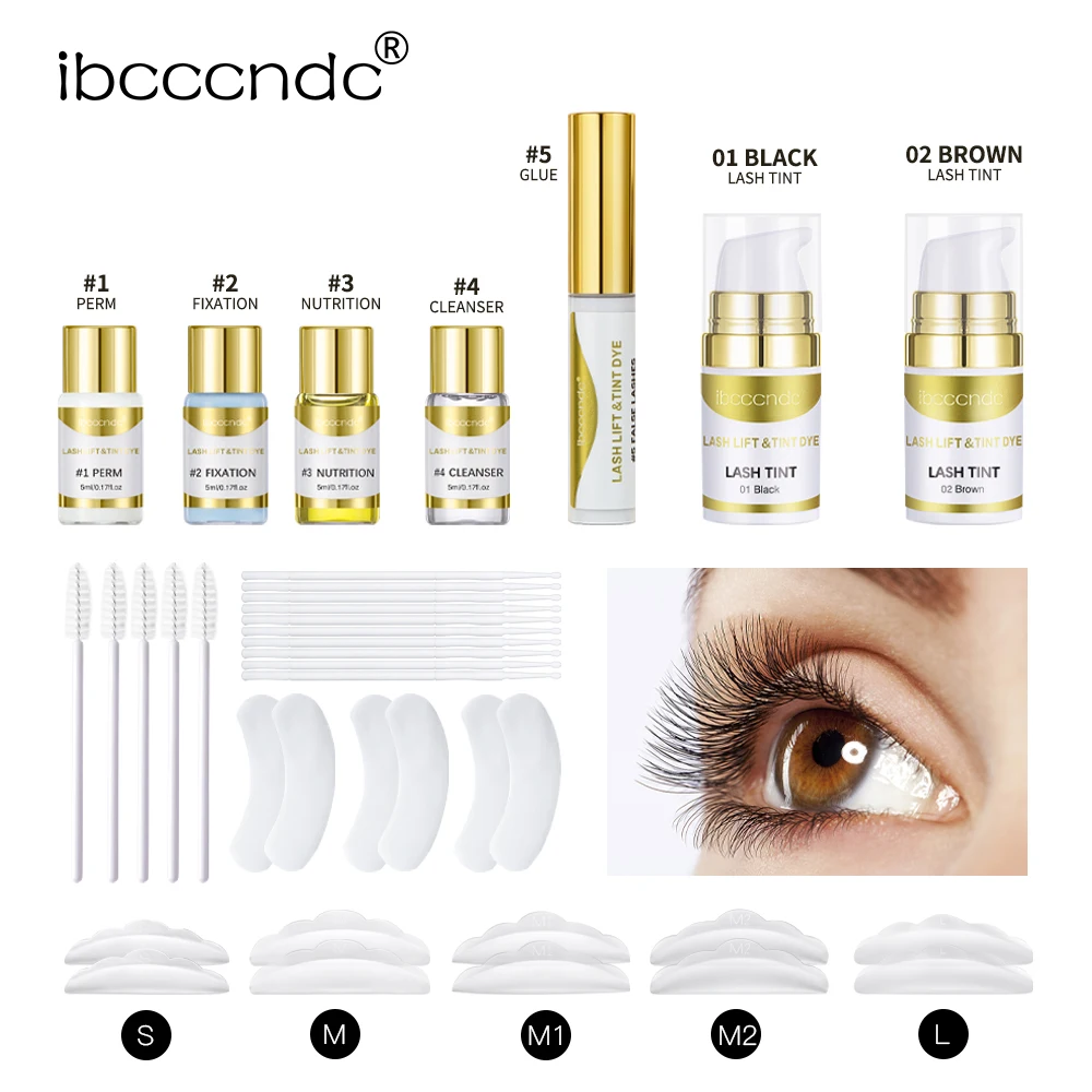 Neue Lash Lift und Tönung Kit Professionelle Wimpern Lifting Tönung Stirn Laminierung Farbstoff Augen Make-Up Werkzeuge DIY Curling Wimpern Zu Hause