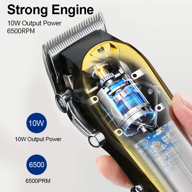 JM-107 Electric Hair Clipper Men Rechargeable Shaver Beard Barber Hair Cutting Machine Hairdressing Cordless Grass Trimmer