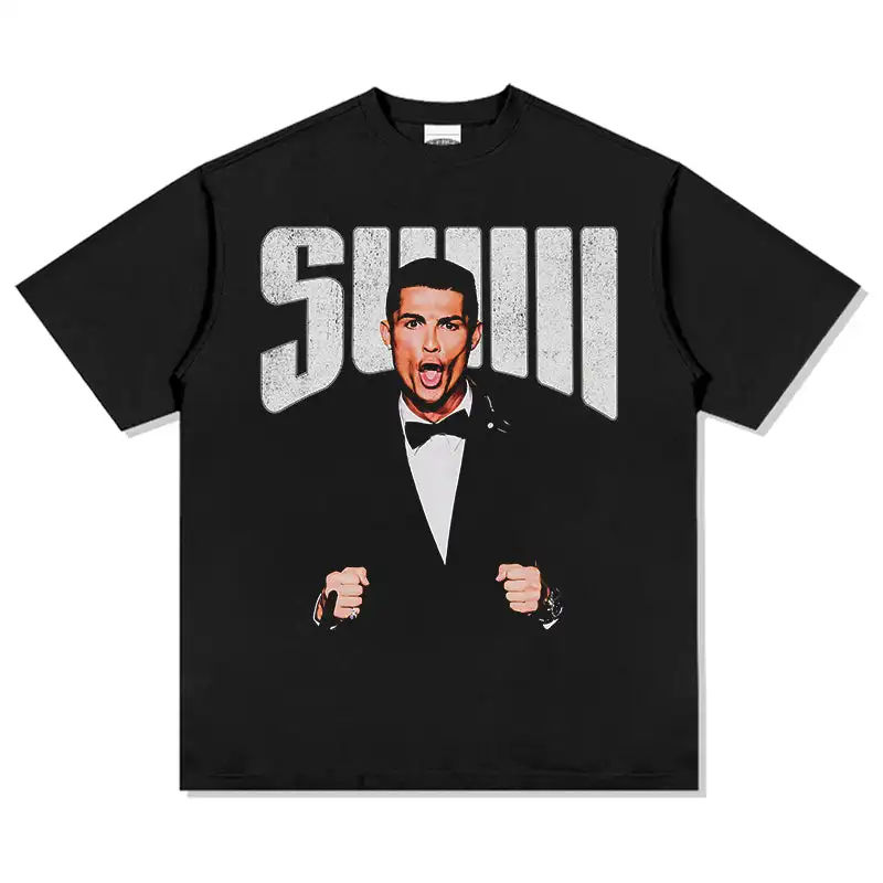 

2026 Cristiano Ronaldo Printed Cotton Y2K T-shirt Summer Men and Women Fashion Casual and Comfortable Short Sleeved Shirt Unisex