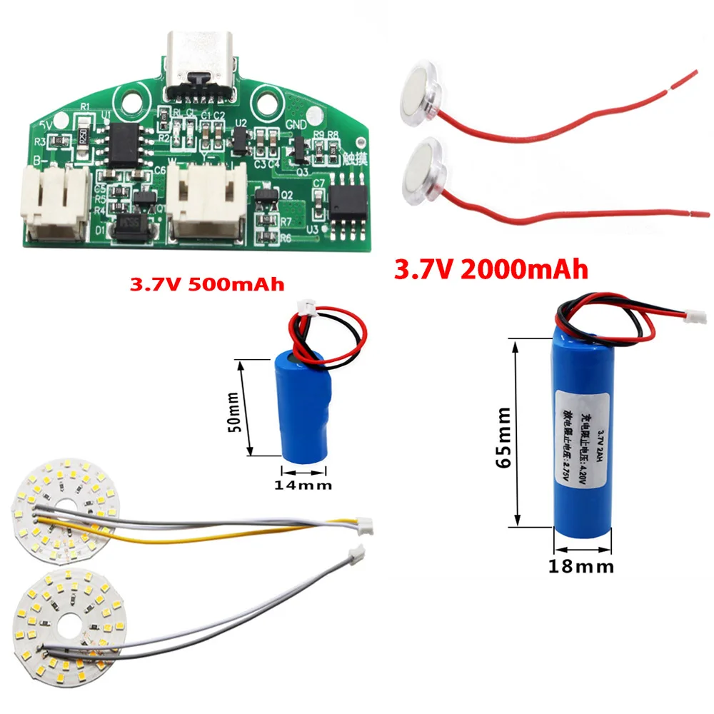 

1pc type-C table lamp circuit board USB charging three gear stepless dimming led touch small night lamp control module Connector