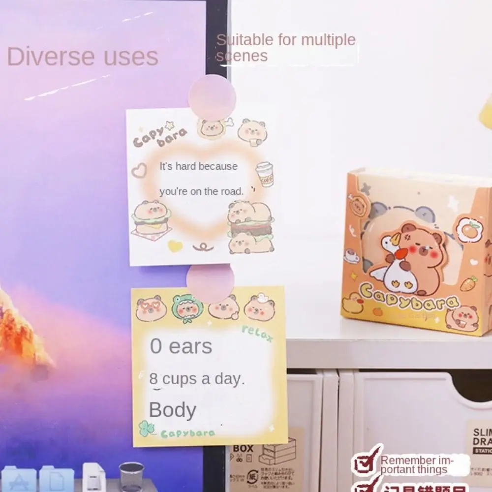 Материал Бумага Капибара Бумага для заметок Стационарные декоративные бирки Мультяшные блокноты для заметок Kawaii Креативный милый блокнот с капибарой