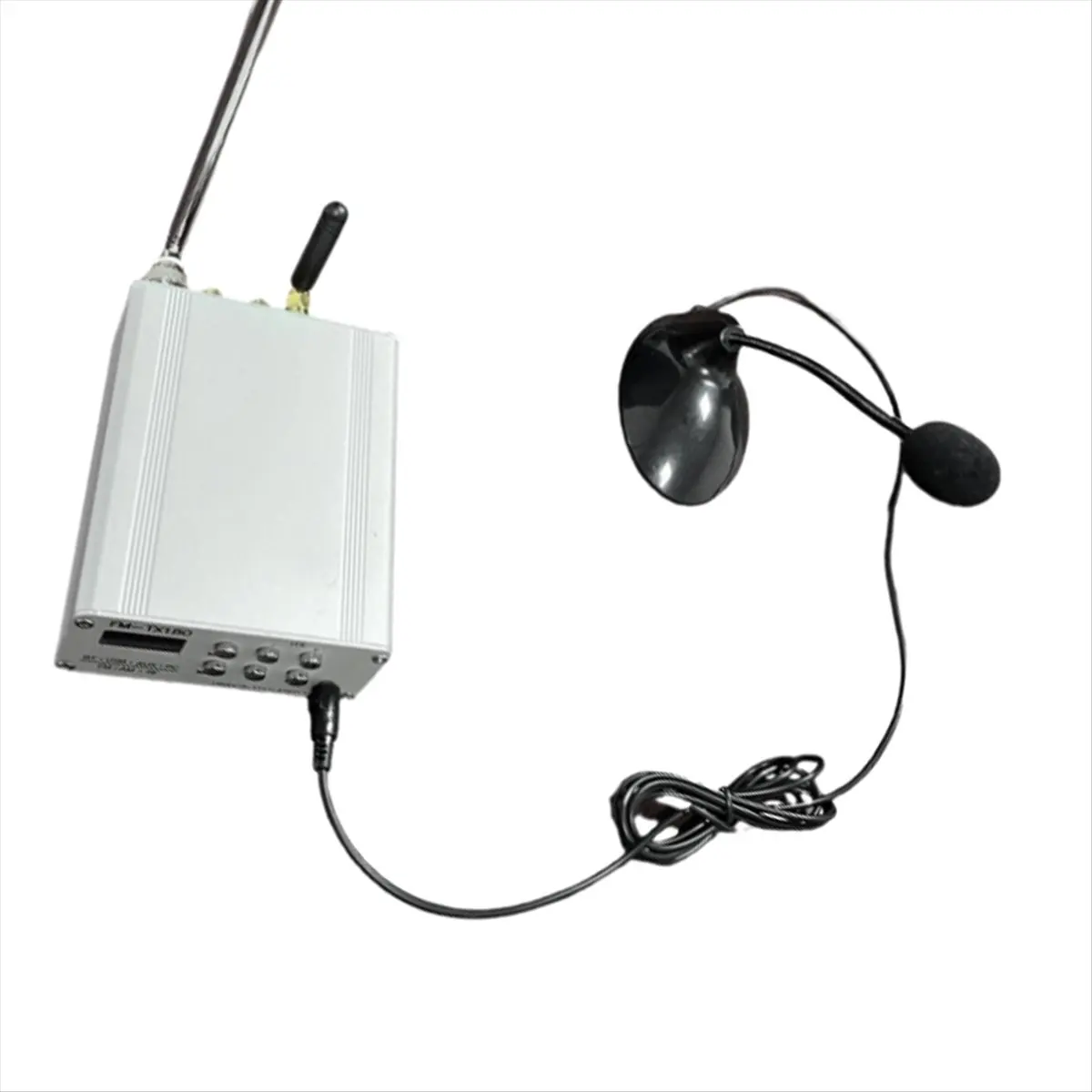 AU47-FM Transmitter Multifunctional Stereo AM Medium Band Wave Transmitter Bluetooth Audio Wireless Transmitter US Plug