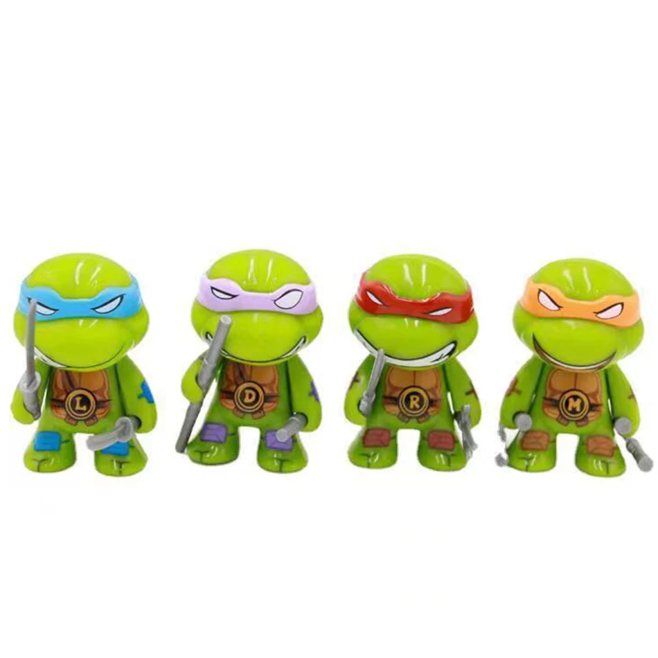 4pcs/Set Ninja Turtle Anime Figure Neca TMNT Limited Edition Action Figurine Statue Action Figurine Movable Model Toys Gifts