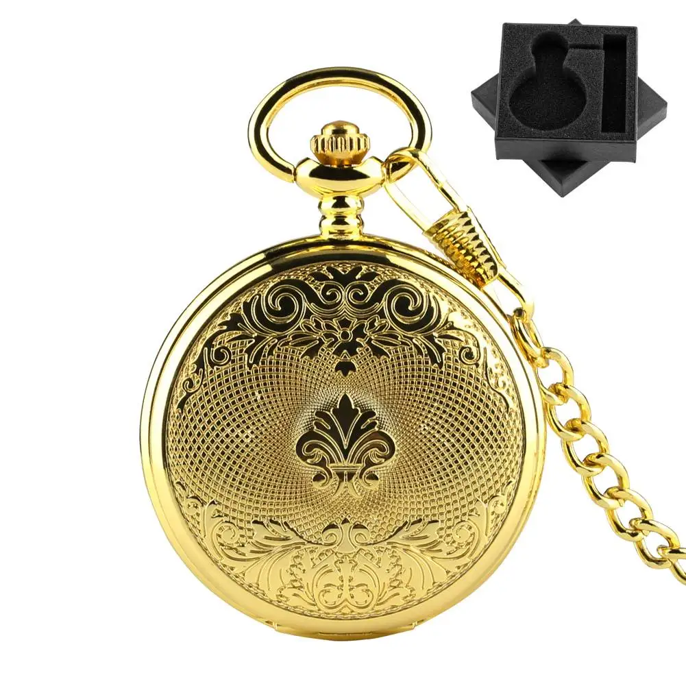 

Мужские антикварные золотые механические карманные часы с арабскими цифрами, циферблат, цепочка-брелок, стильные часы с ручным заводом, винтажный подарок