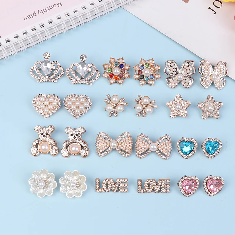 24pcs Sock Charms Pins Charms For Socks Bling Sock Jewelry Charms Gold Junk Sock Charms Brooch Sock Accessories Charms Designer