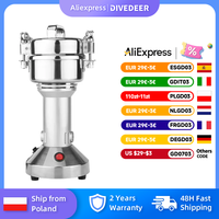 DIVEDEER 220V Grain Spice Coffee Grinder 150/800/2500/4500G Household Universal Cereals Grinder Medicinal Material Crusher