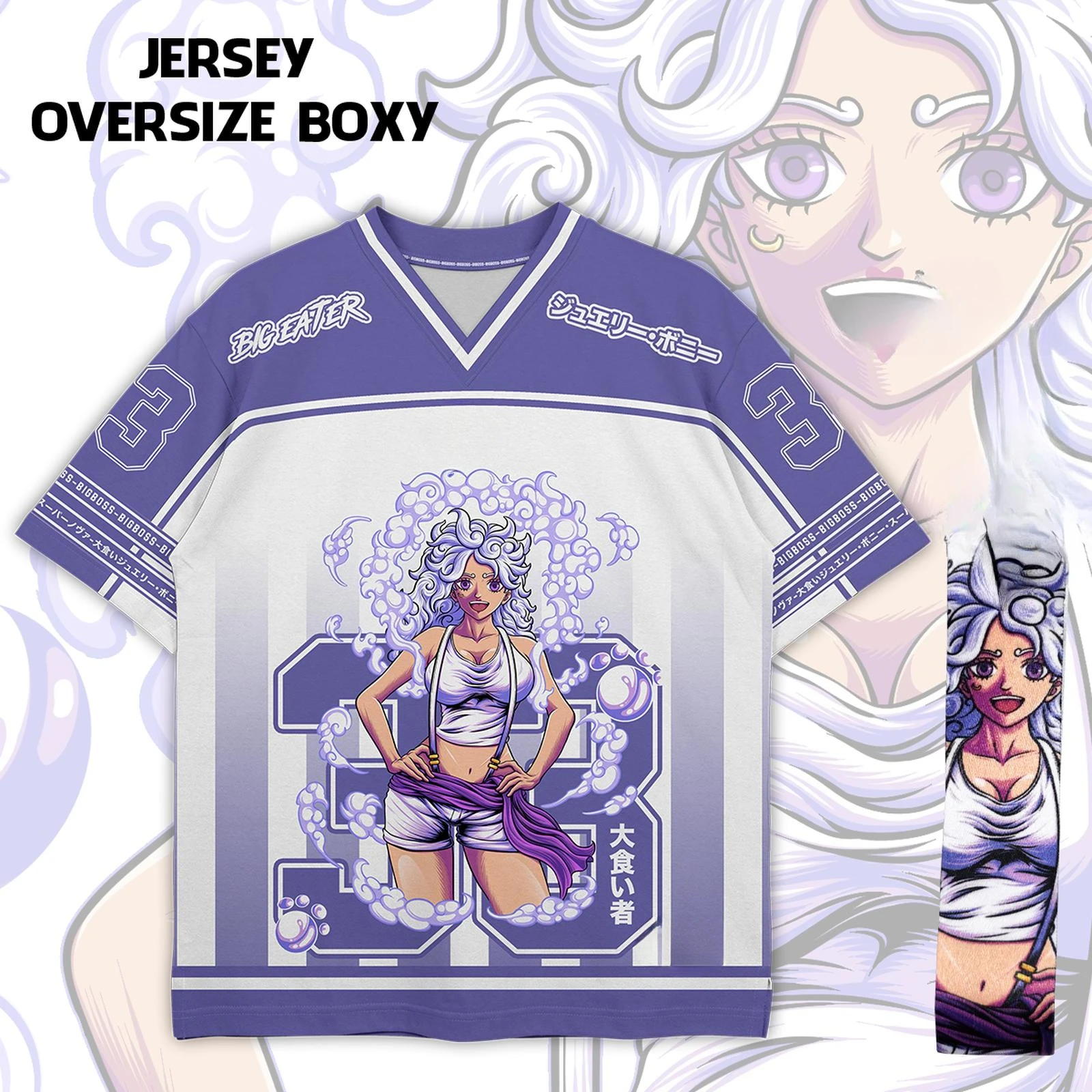 33 Jersey joyería de una pieza Bonney Anime Mecha Y2k Kpop béisbol Hockey camiseta moda Streetwear Anime diario Unisex Tops camisetas
