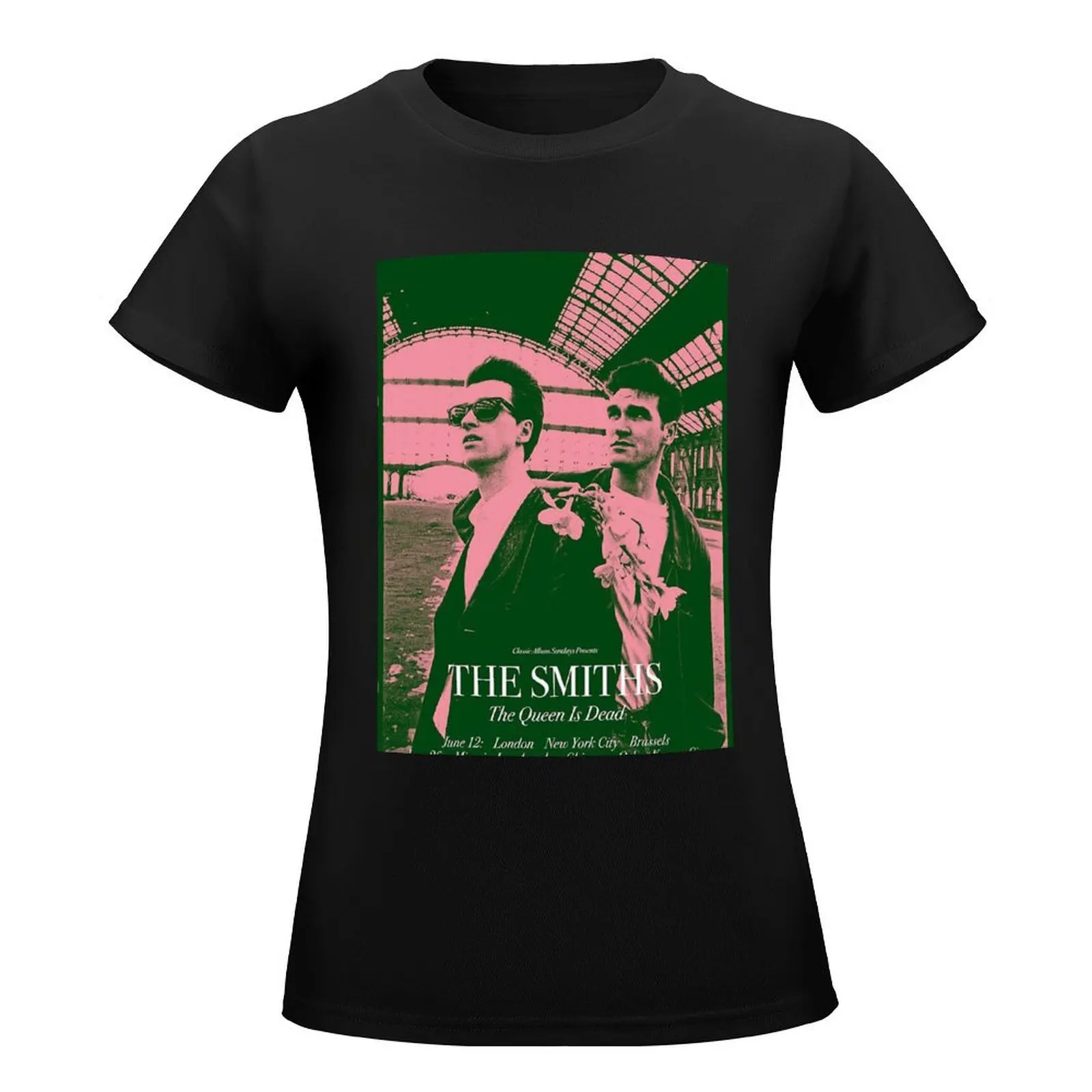 The Queen Is Dead Smiths Pink T-Shirt animal prinfor tops oversized t shirts for Women