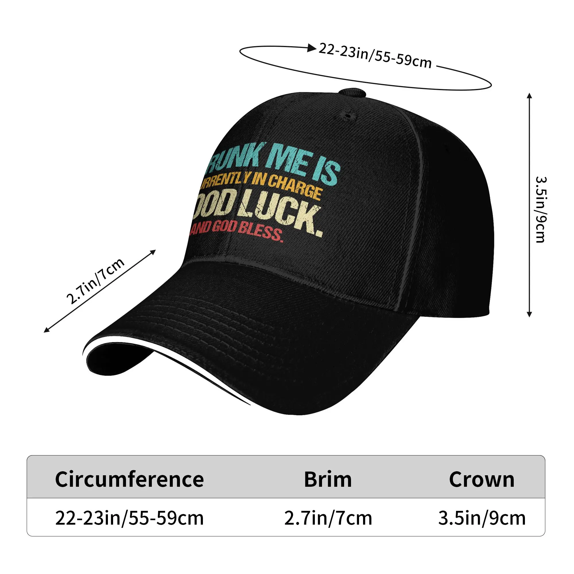 Drunk Me is Currently in Charge Good Luck and God Bless MemeCasual Baseball Cap Spring  Trucker Hat Wholesale Cap Baseball Caps