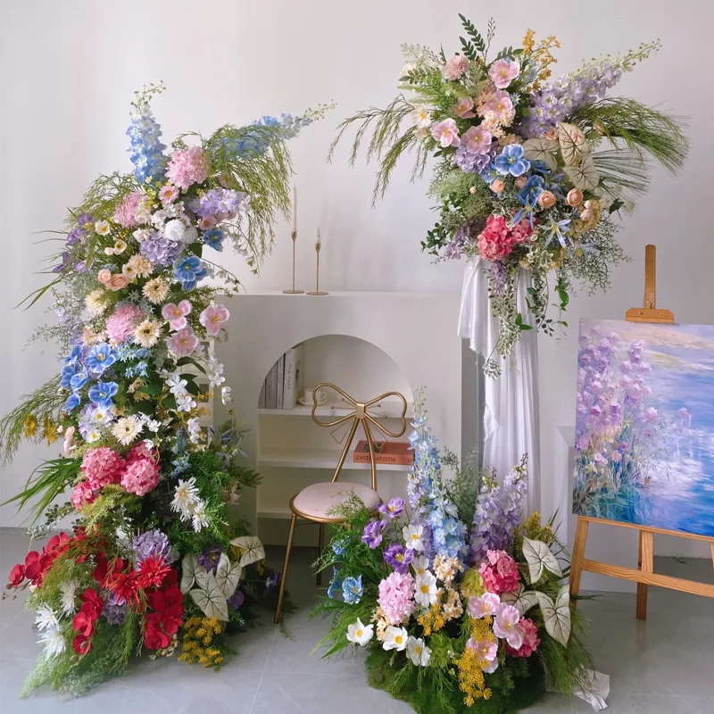 

Wedding, series, simulation, row of flowers, door head, decoration